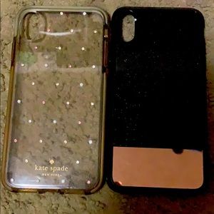 Clear Kate Spade and Black case
